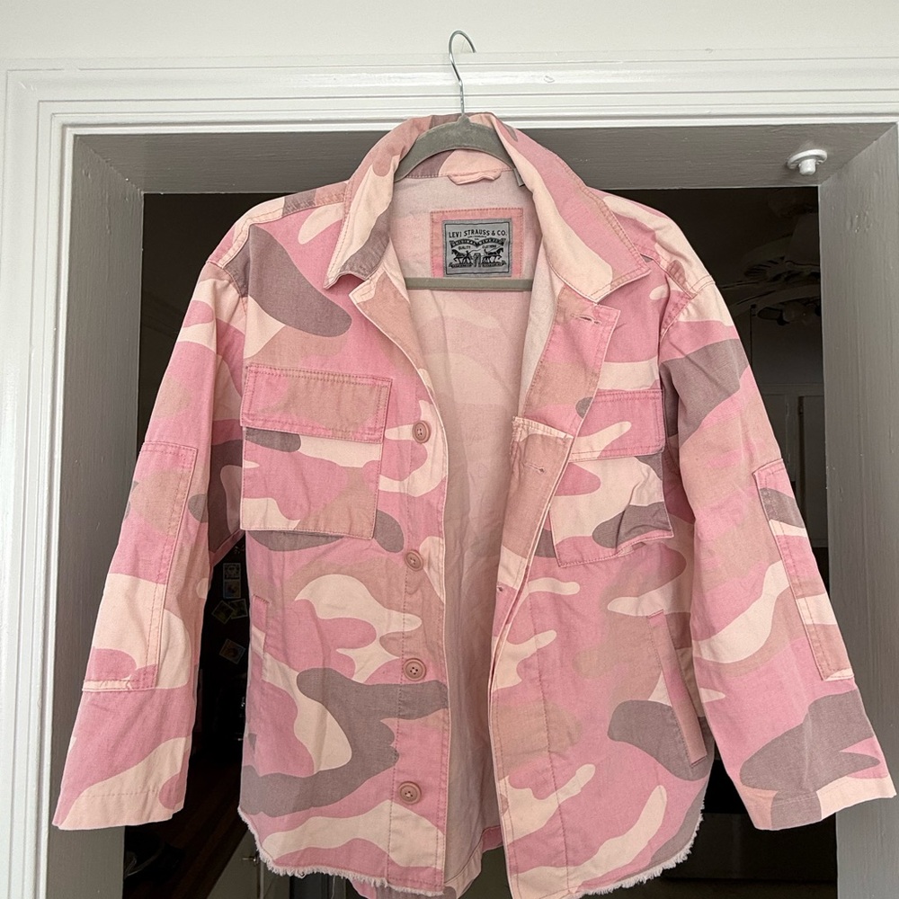 Levi's Pink and Tan Camouflage Utility Jacket